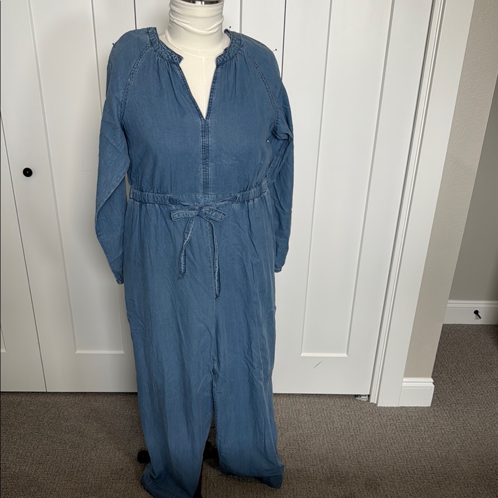 Lane Bryant Blue Wide-Leg Jumpsuit